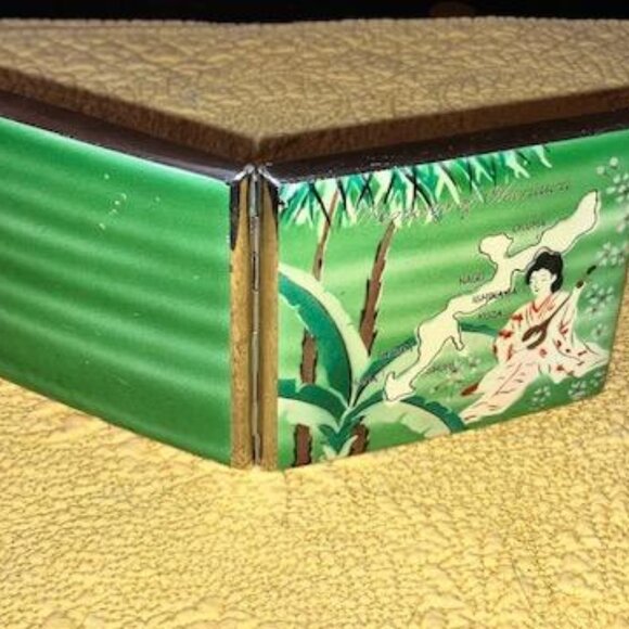 Vintage 1950's Japanese Geisha Girl Cigarette Case or Money/Business Card Holder - Picture 4 of 7